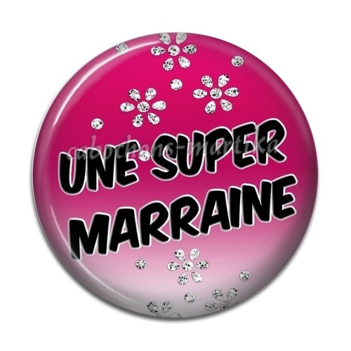 Cabochon super marraine, résine 25 mm