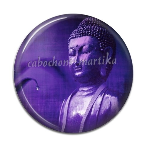1 cabochon 25 mm bouddha méditation