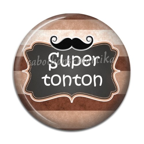 Cabochon tonton, super tonton, résine 25 mm