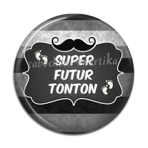 Cabochon tonton, super futur tonton, résine 25 mm
