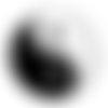 Cabochon yin yang verre 25 mm