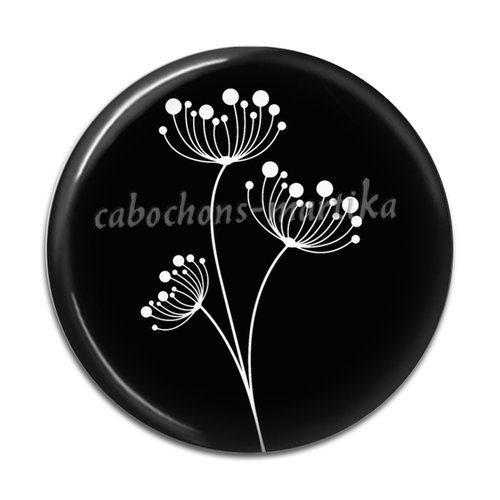 Cabochon fleur pissenlit 25 mm résine