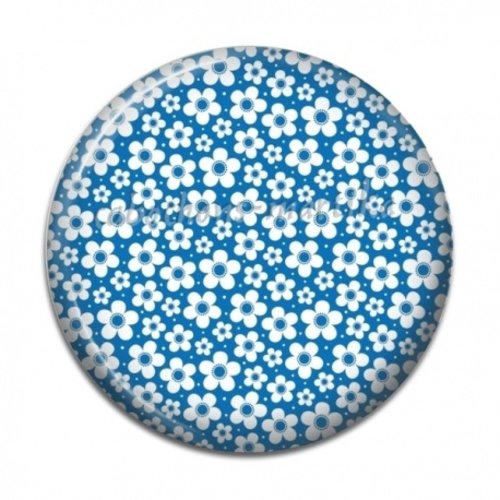 Cabochon fleur, cabochon résine 25 mm