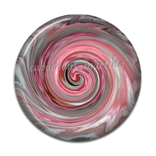 Cabochon spirale, résine ou verre, plusieurs tailles