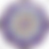 Cabochon spirale multicolore résine 25 mm