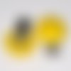 Pince clip attache tétine silicone ronde jaune