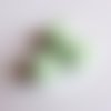 Perle silicone hexagonale vert opaline 15 mm