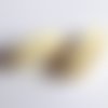 Perle silicone ovale striée beige