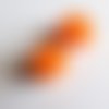Perle silicone hexagonale orange 15 mm