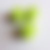 Perle silicone hexagonale vert anis 15 mm