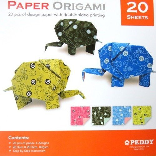Papier origami modèle éléphant