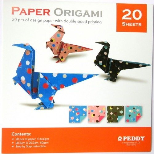 Papier origami modèle grue