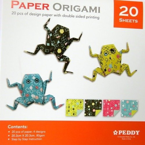 Papier origami modèle grenouille