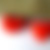 Perle silicone cœur rouge 20 x 20 x 12 mm
