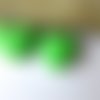 Perle silicone cœur vert pomme 20 x 20 x 12 mm
