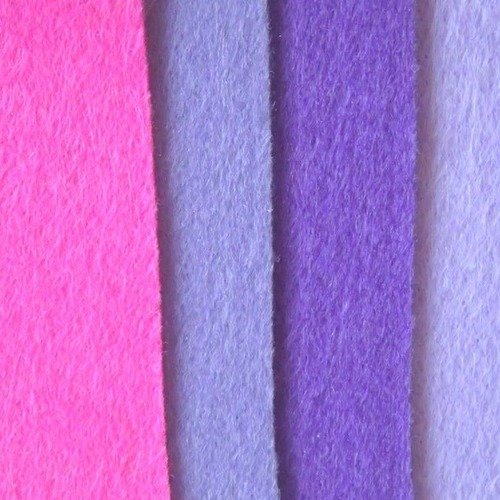 Feutrine violette 4 couleurs