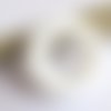 Anneau dentition en silicone blanc 43 mm pour création attache tétine hochet.. 