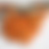40 perles en bois cheval à bascule orange pour enfant 