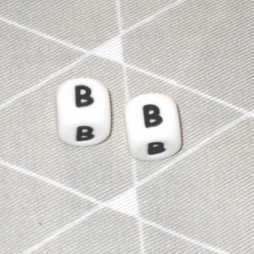 Perle alphabet en silicone lettre b 