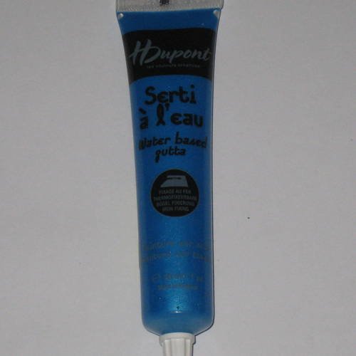 Serti gutta peinture pour soie en tube à l’eau 30ml azur 
