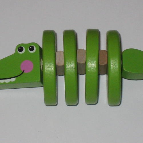 Jeux enfant animal en bois crocodile 