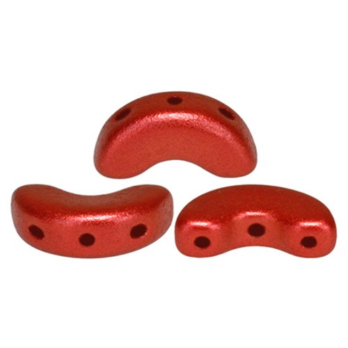 10gr perles arcos® par puca® 5x10mm coloris red metallic mat 03000/01890 - rouge