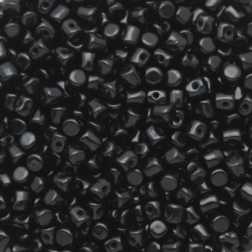 5gr perles minos® par puca® 2.5x3mm coloris jet 23980 - noir - black