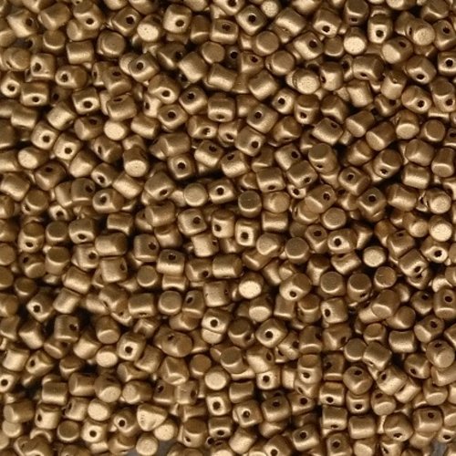 5gr perles minos® par puca® 2.5x3mm coloris light gold mat 00030/01710 - dore - or - aztec