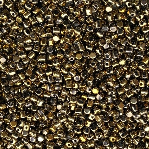 5gr perles minos® par puca® 2.5x3mm coloris crystal amber full 00030/26440 - dore - or - full dorado