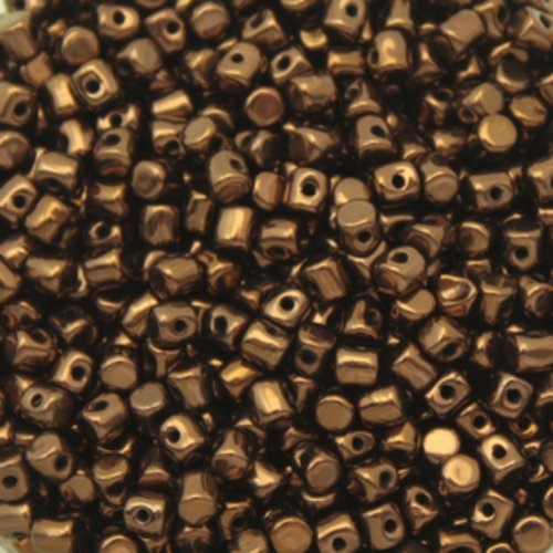 5gr perles minos® par puca® 2.5x3mm coloris dark bronze 23980/14415