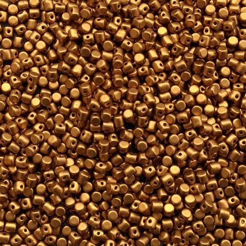 5gr perles minos® par puca® 2.5x3mm coloris bronze gold mat 00030/01740 bronze dore or