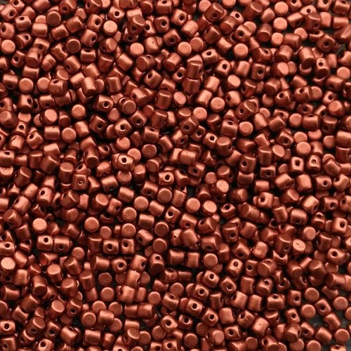 5gr perles minos® par puca® 2.5x3mm coloris bronze red mat 00030/01750 bronze rouge mat