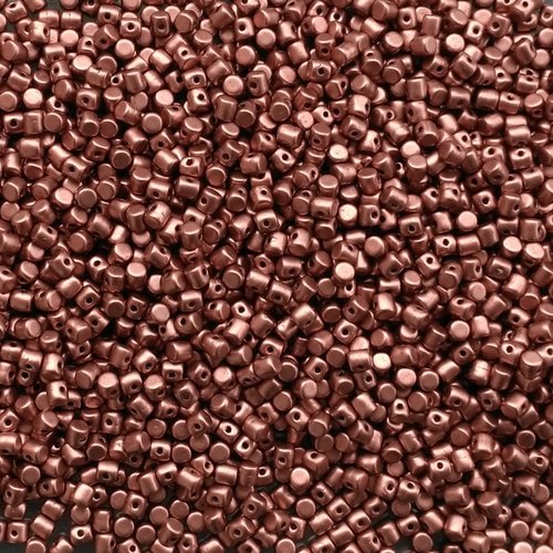 5gr perles minos® par puca® 2.5x3mm coloris copper gold mat 00030/01780 bronze dore or