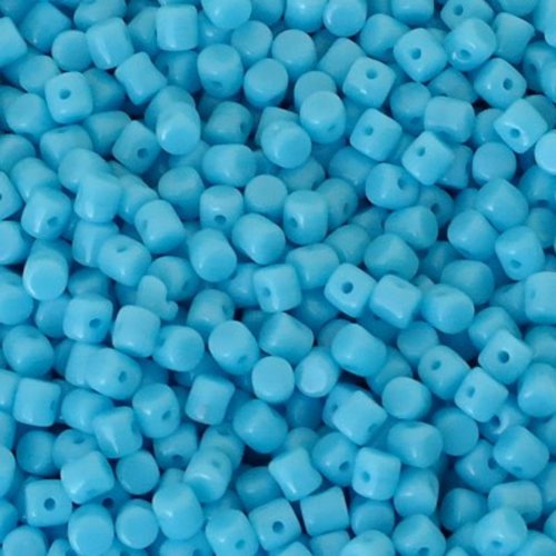 5gr perles minos® par puca® 2.5x3mm coloris opaque blue turquoise 63030 - bleu