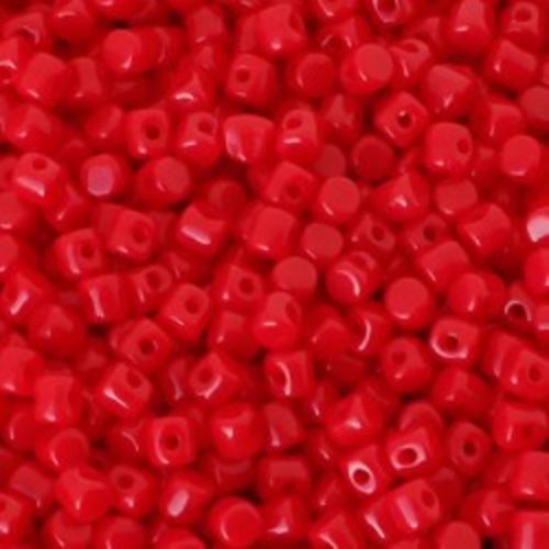 5gr perles minos® par puca® 2.5x3mm coloris opaque coral red 93200 - rouge