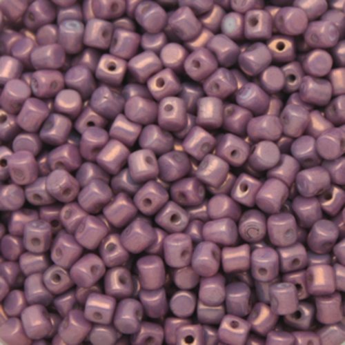 5gr perles minos® par puca® 2.5x3mm coloris opaque amethyst / gold ceramic look 03000/15726 - violet - luster