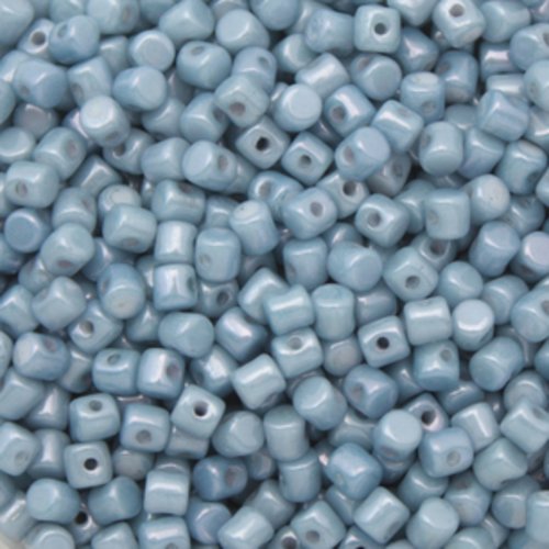 5gr perles minos® par puca® 2.5x3mm coloris opaque blue ceramic look 03000/14464 - bleu - luster