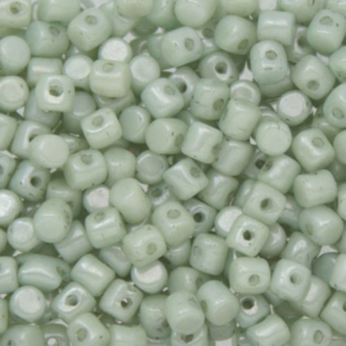 5gr perles minos® par puca® 2.5x3mm coloris light green ceramic look 03000/14457 - vert - luster