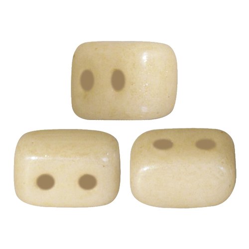 10gr perles ios® par puca® 5.5x2.5mm coloris opaque beige ceramic look 03000/14413