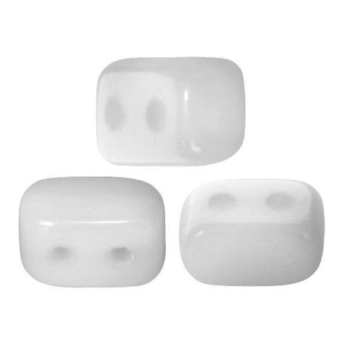 10gr perles ios® par puca® 5.5x2.5mm coloris opaque white 03000 - blanc