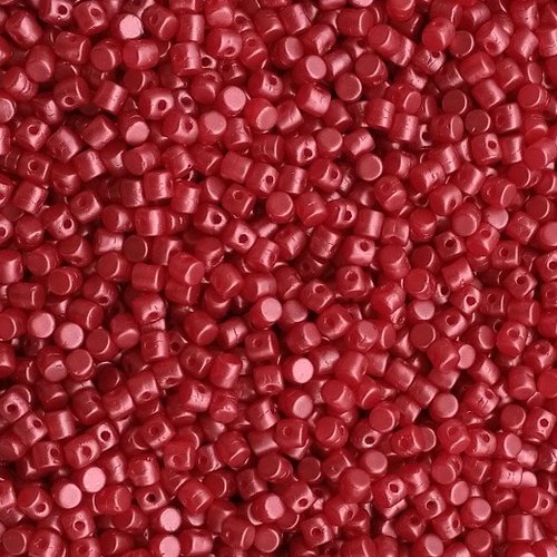 5gr perles minos® par puca® 2.5x3mm coloris pastel dark coral 02010/25010 - rouge