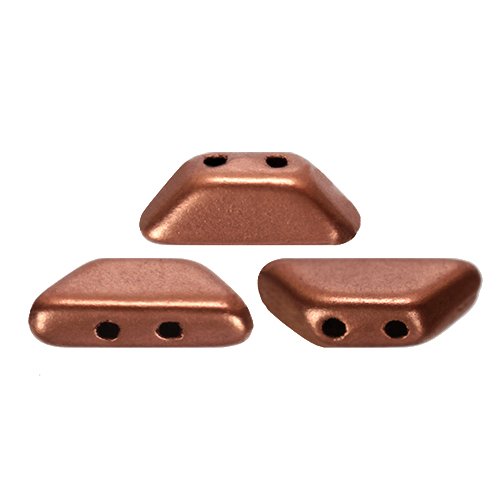 10gr perles tinos® par puca® 4x10mm coloris copper gold mat  00030/01780 - bronze - dore - or
