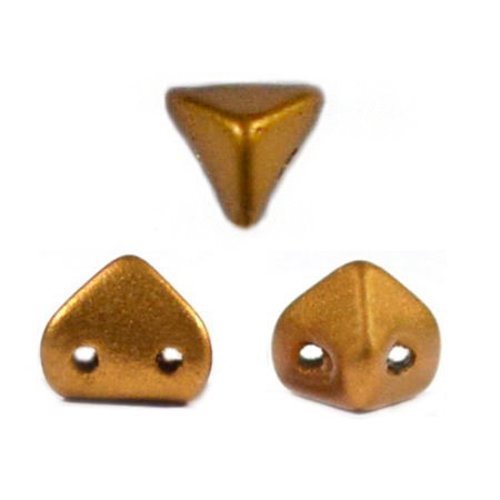 10gr perles super-kheops® par puca® 6x6mm coloris bronze gold mat 00030/01740