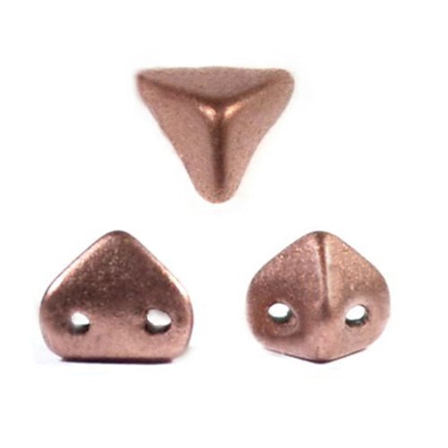 10gr perles super-kheops® par puca® 6x6mm coloris copper gold mat 00030/01780