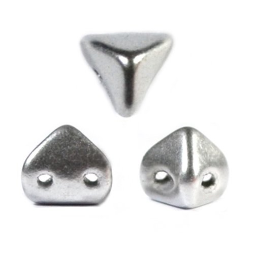 10gr perles super-kheops® par puca® 6x6mm coloris silver aluminium mat 00030/01700 - argent mat
