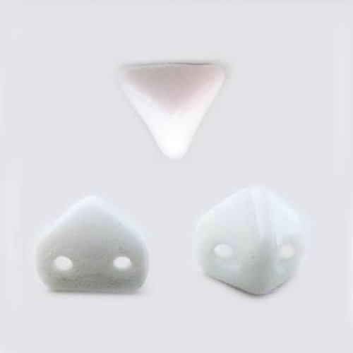 10gr perles super-kheops® par puca® 6x6mm coloris opaque white 03000 - blanc - chalkwhite