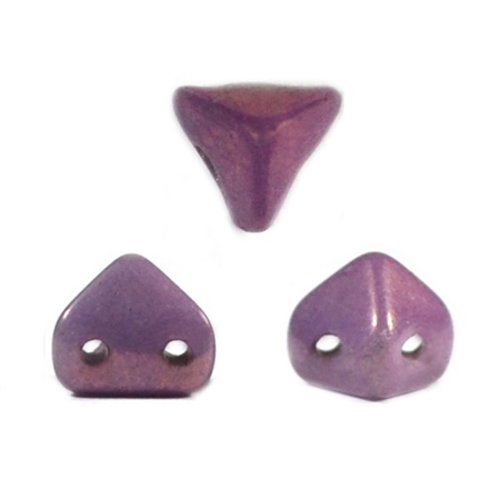 10gr perles super-kheops® par puca® 6x6mm coloris opaque amethyst / gold ceramic look 03000/15726 - violet - luster
