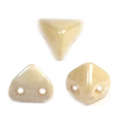 10gr perles super-kheops® par puca® 6x6mm coloris opaque beige ceramic look 03000/14413 - luster