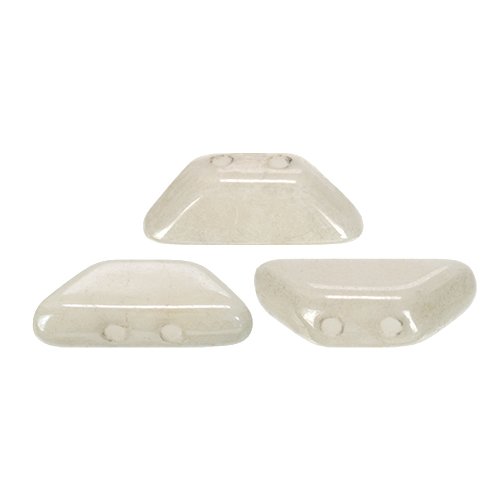 10gr perles tinos® par puca® 4x10mm coloris opaque white ceramic look 03000/14400 - blanc - luster