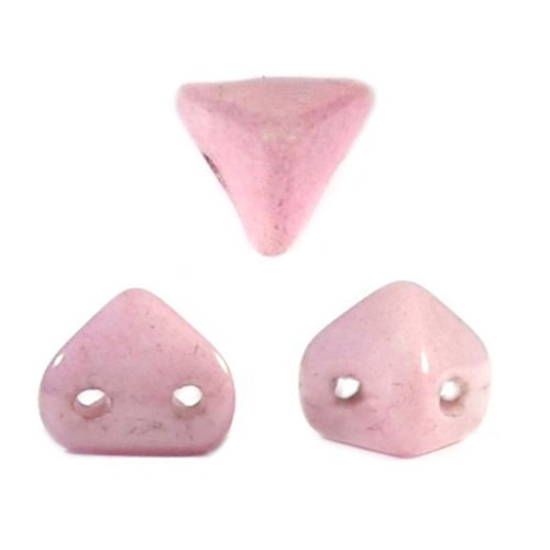 10gr perles super-kheops® par puca® 6x6mm coloris opaque light rose ceramic look 03000/14494 - pink - luster